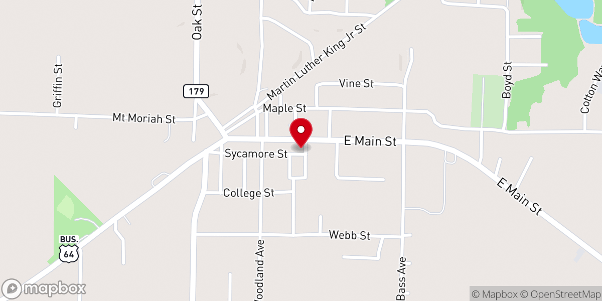 Map showing location of First United Methodist Church