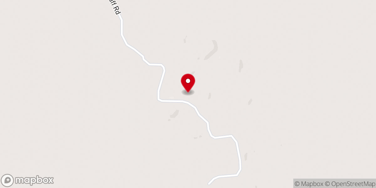 Map showing location of Pine Bluff Church