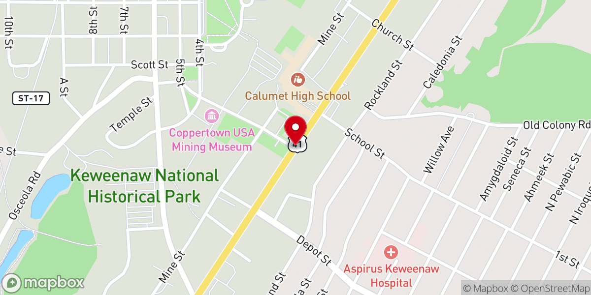 Map showing location of Calumet Township