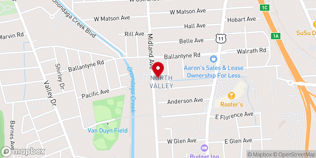 Map showing location of Southern Missionary Baptist Church