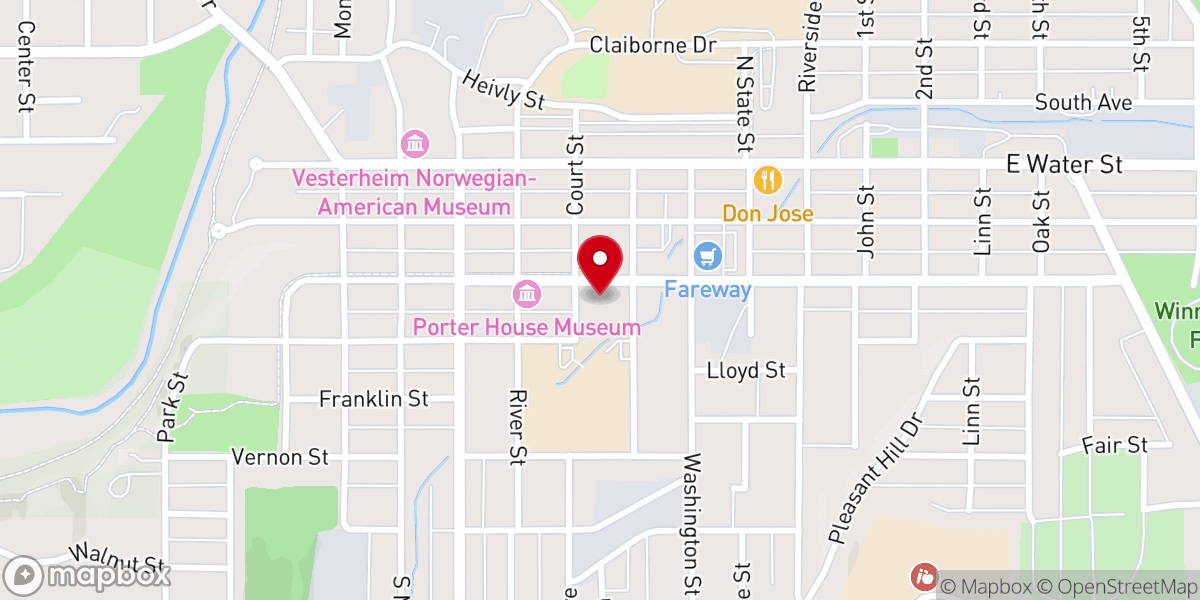 Map showing location of Decorah UCC (Congregational United Church of Christ)