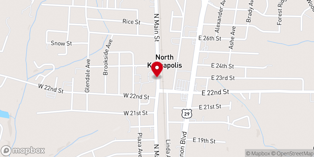 Map showing location of The Park - Blackwelder Park Baptist Churches