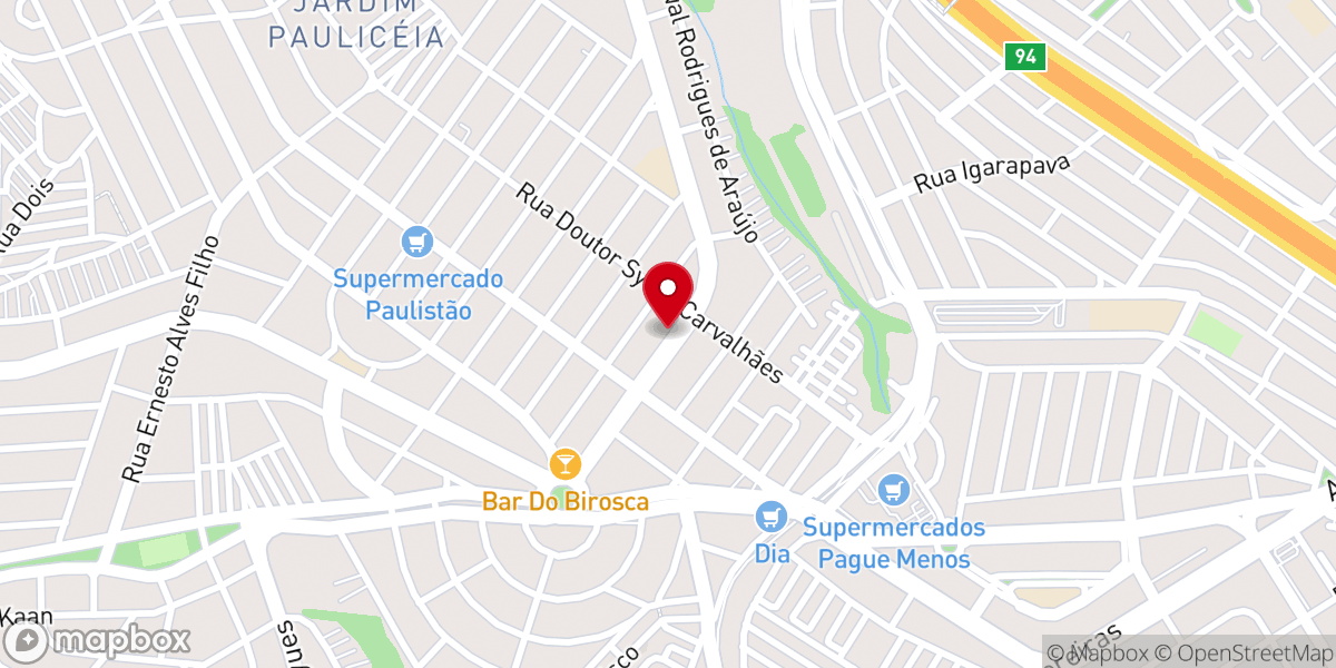 Map showing location of Assembleia de Deus Filadélfia