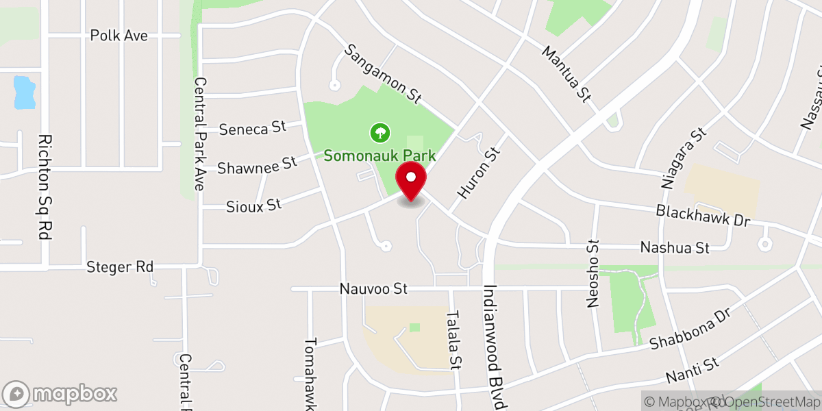 Map showing location of Lilydale First Baptist Church Educational Building
