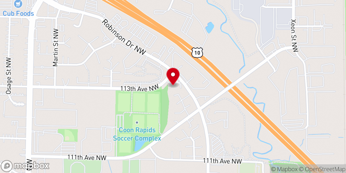 Map showing location of True Vine Family Christian Center