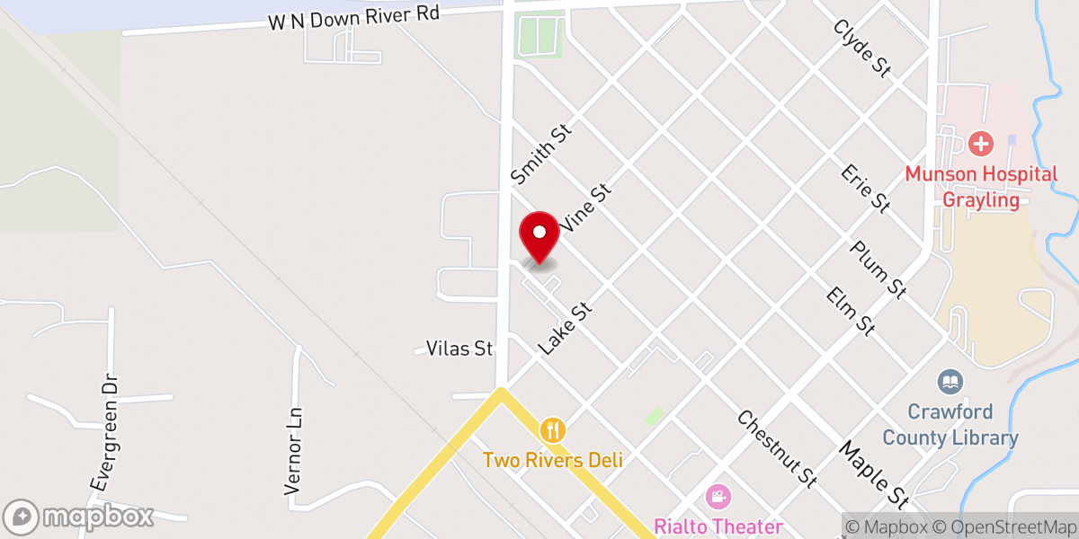Map showing location of St John Lutheran Church
