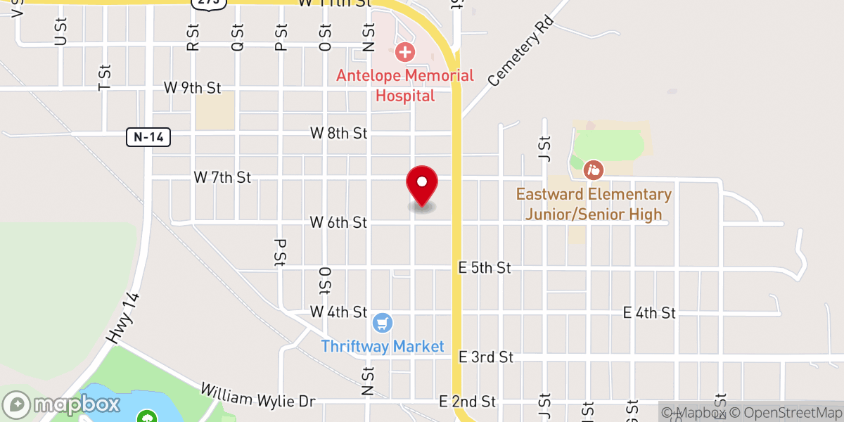 Map showing location of First Congregational United