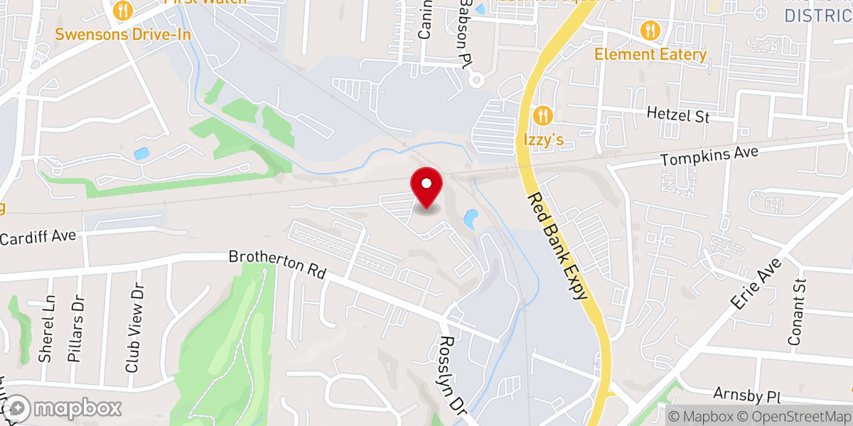 Map showing location of Queen City Church