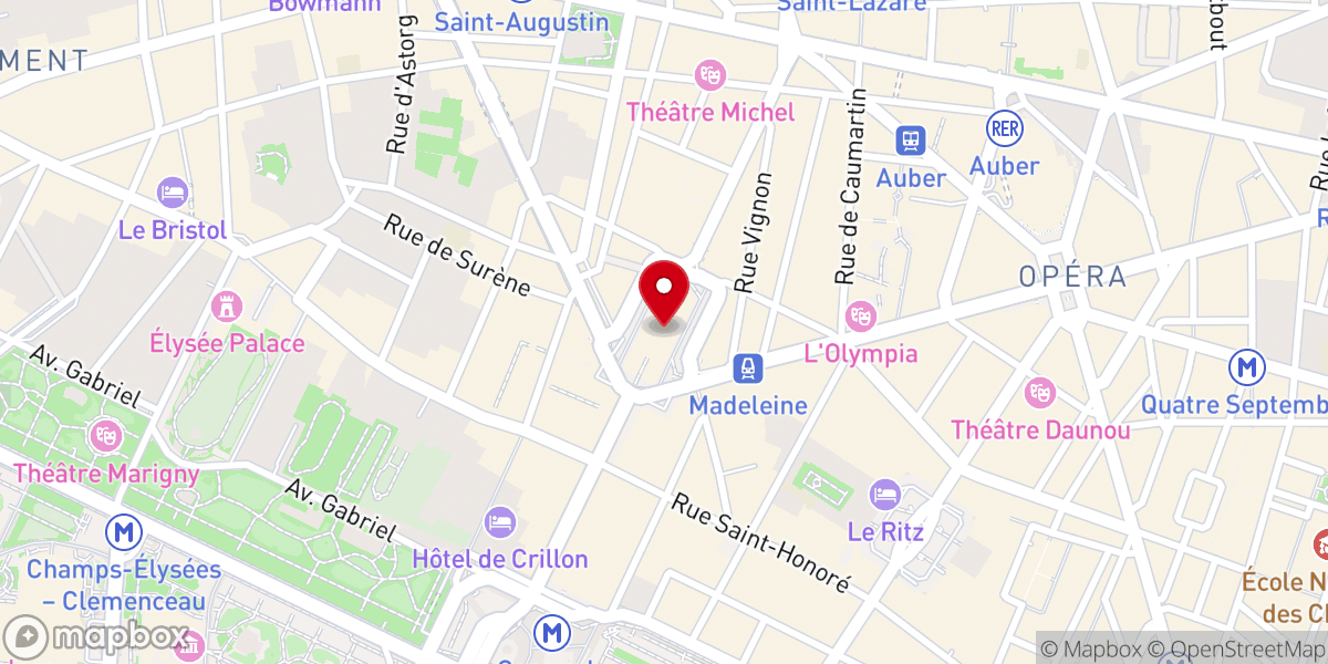 Map showing location of Église de la Madeleine
