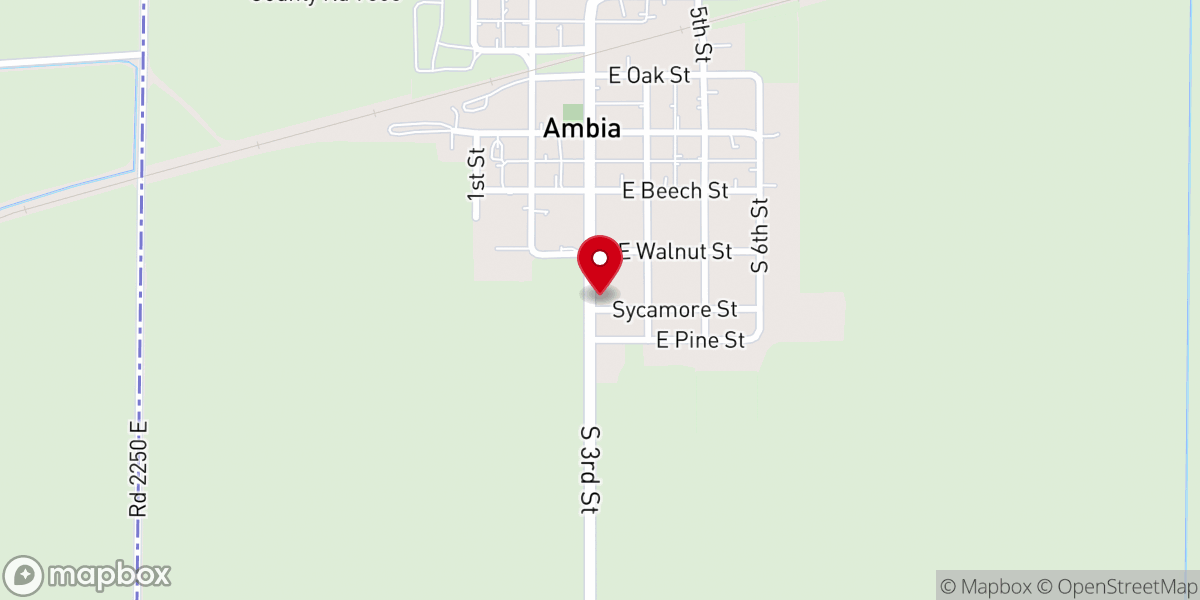 Map showing location of Tri County Baptist Church