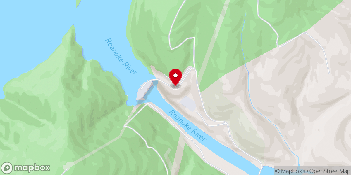 Map showing location of Smith Mountain Lake Dam Vistors Center