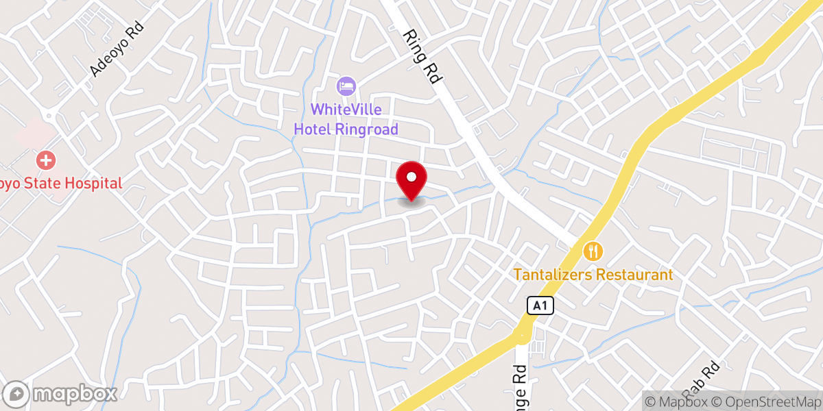 Map showing location of Mountain of Fire and Miracles Ministries Elewura Challenge