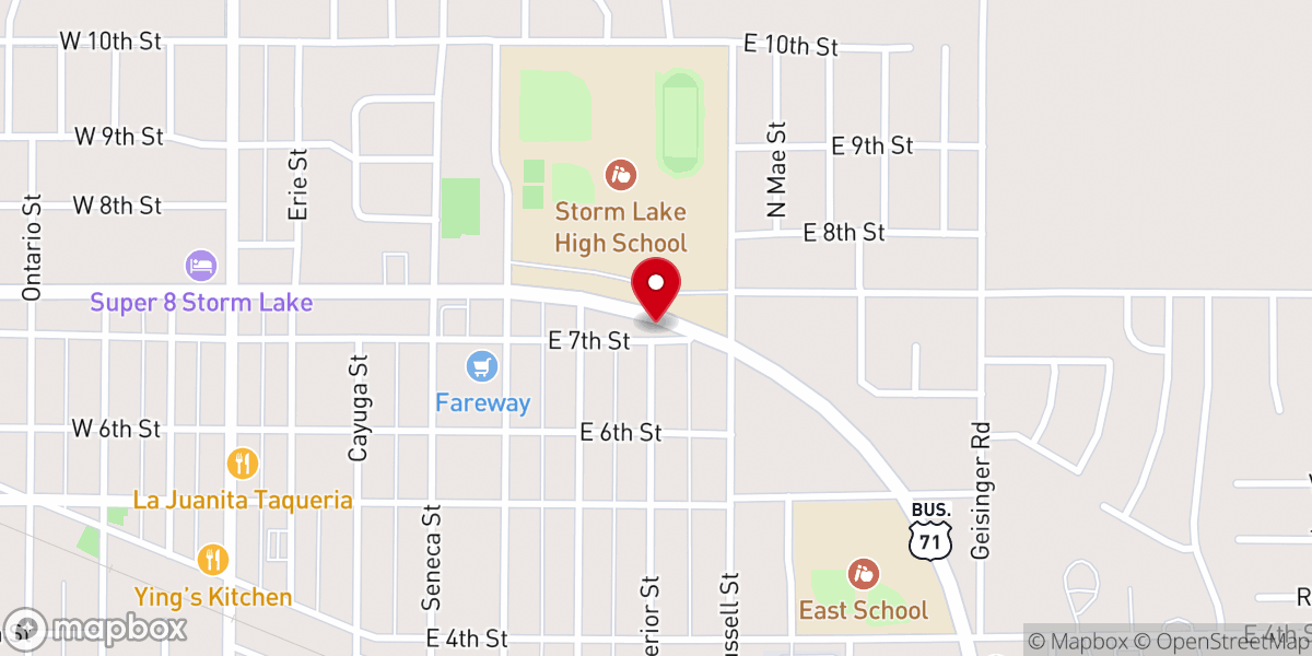 Map showing location of Cornerstone
