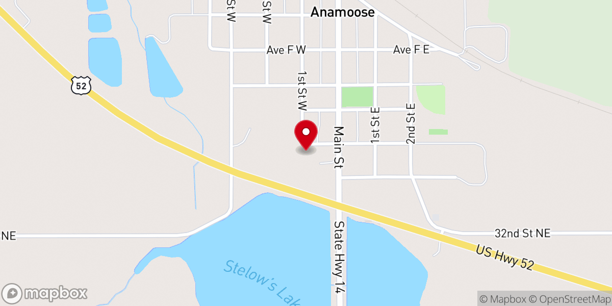 Map showing location of St Martin Lutheran Church