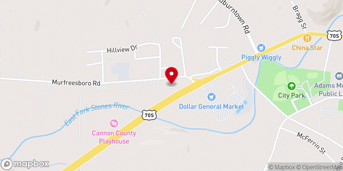 Map showing location of The Experience Community | Cannon County