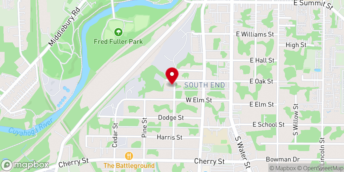 Map showing location of Spelman Chapel AME Church