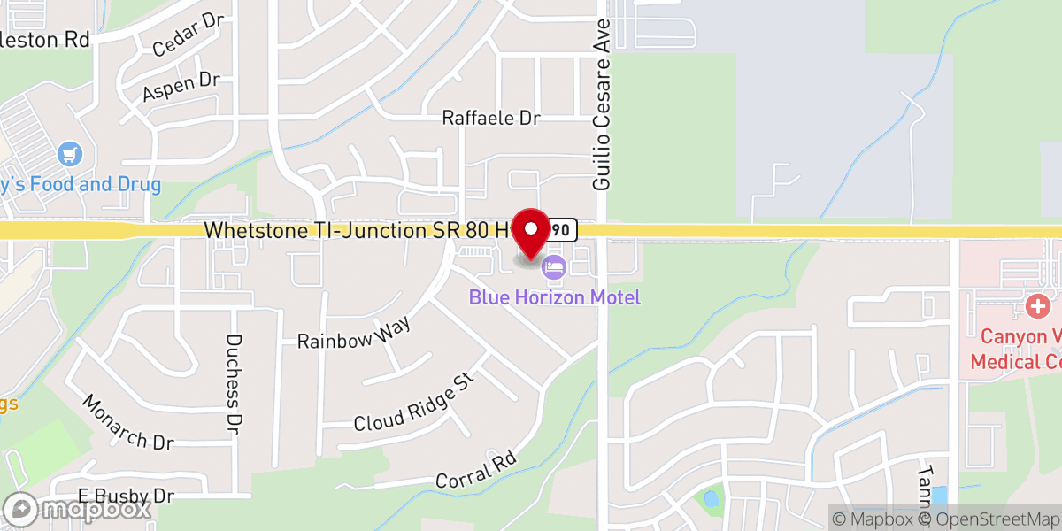 Map showing location of Desert Springs Free Will Baptist