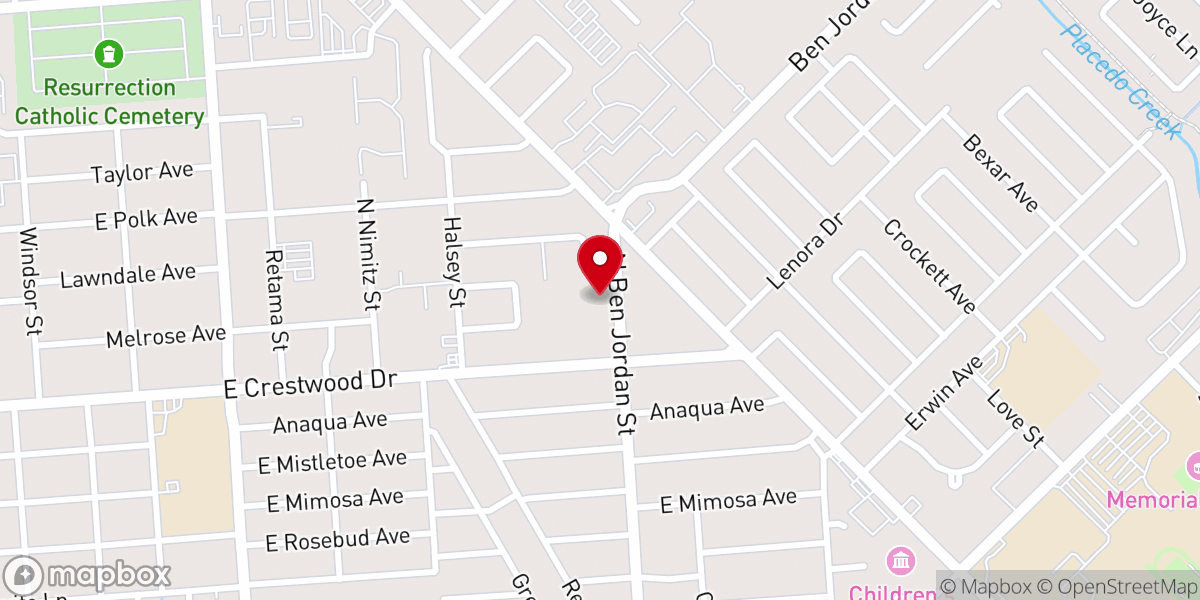 Map showing location of Beacon of Hope Church