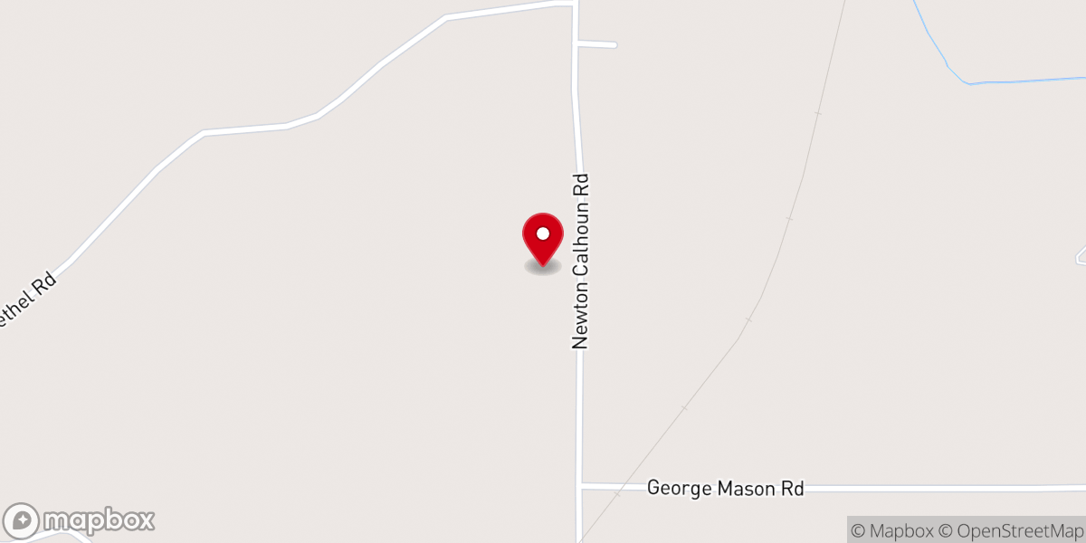 Map showing location of Little Zion Church