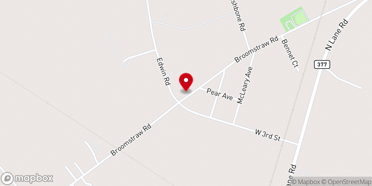 Map showing location of Antioch Baptist Church