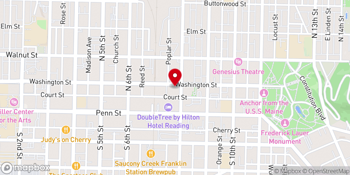 Map showing location of Salem Pentecostal Haitian Church Reading