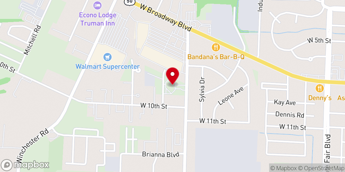Map showing location of First United Methodist Church (First Church)