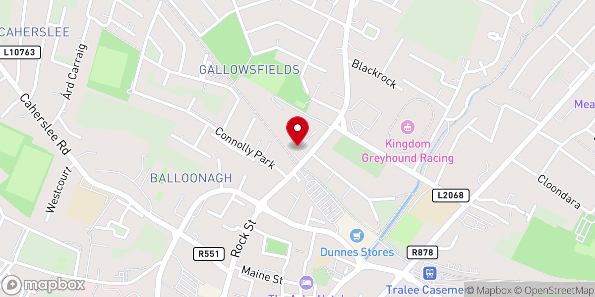 Map showing location of Tralee Community Development Project