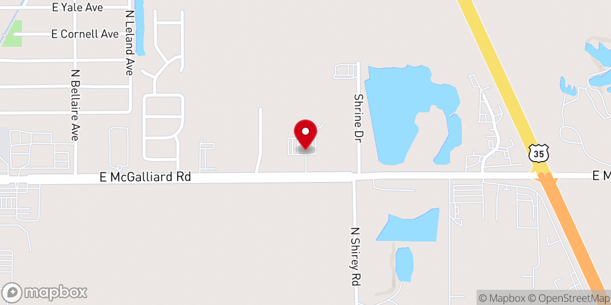 Map showing location of LifePoint Church Muncie