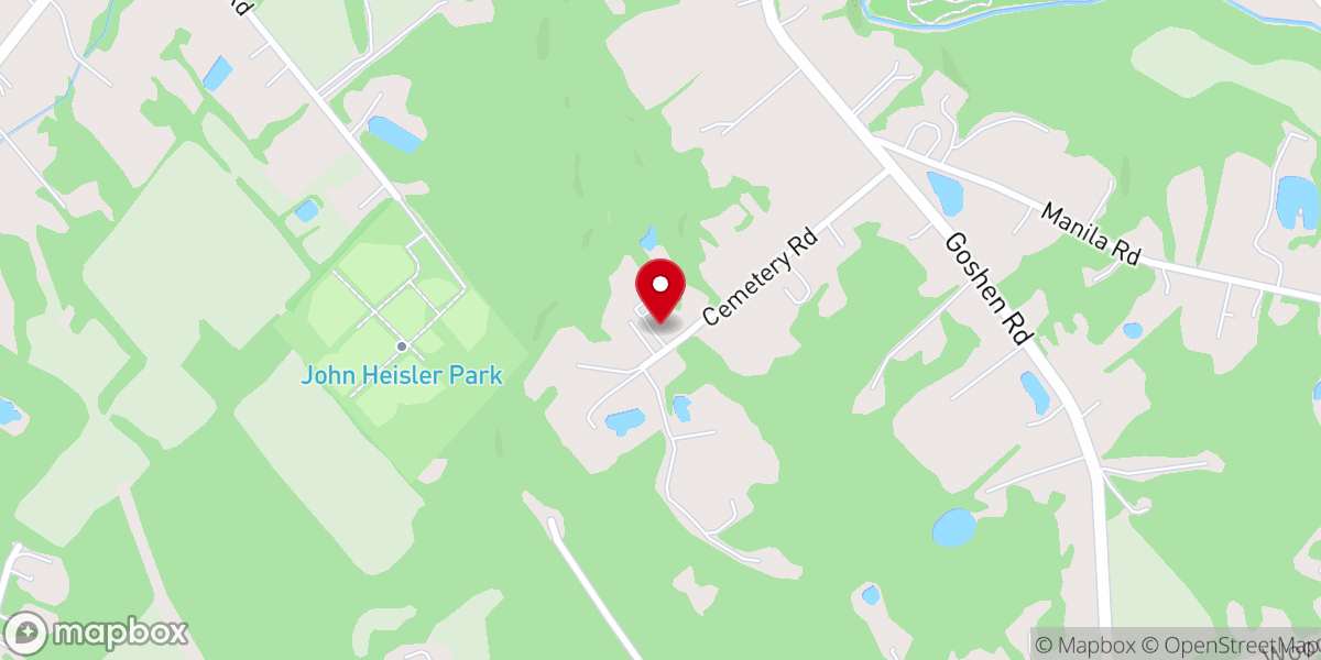 Map showing location of Cross point church