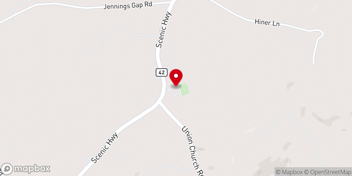 Map showing location of Elk Run Covenant Brethren Church