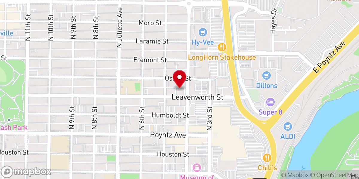 Map showing location of Manhattan Reformed Presbyterian Church