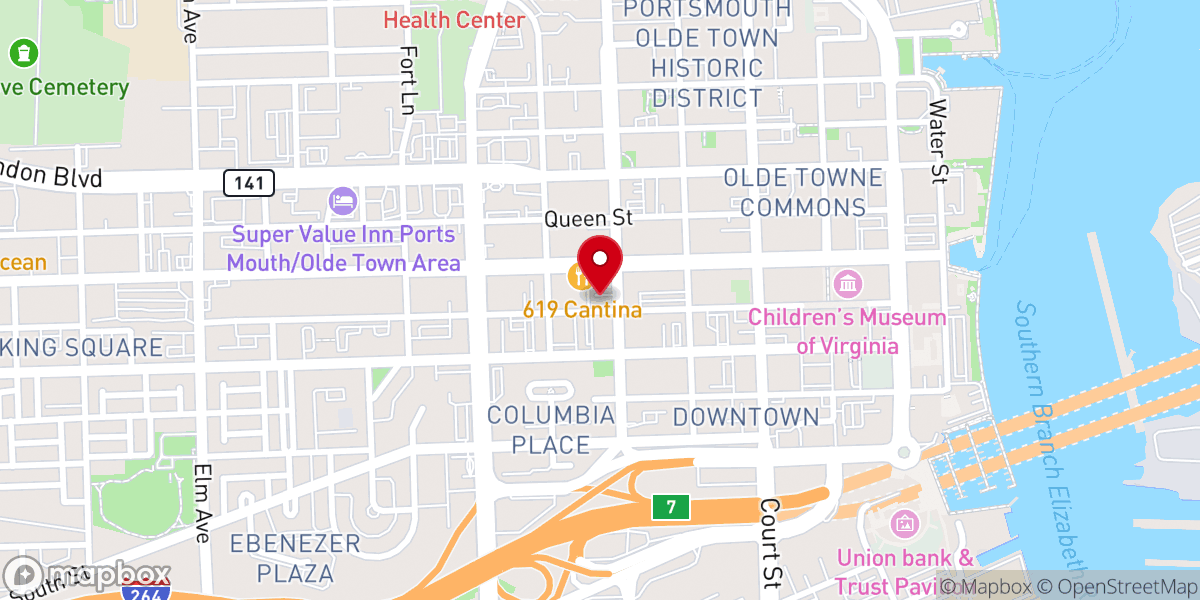 Map showing location of First Church of Our Lord Jesus Christ, Inc. - Portsmouth, VA