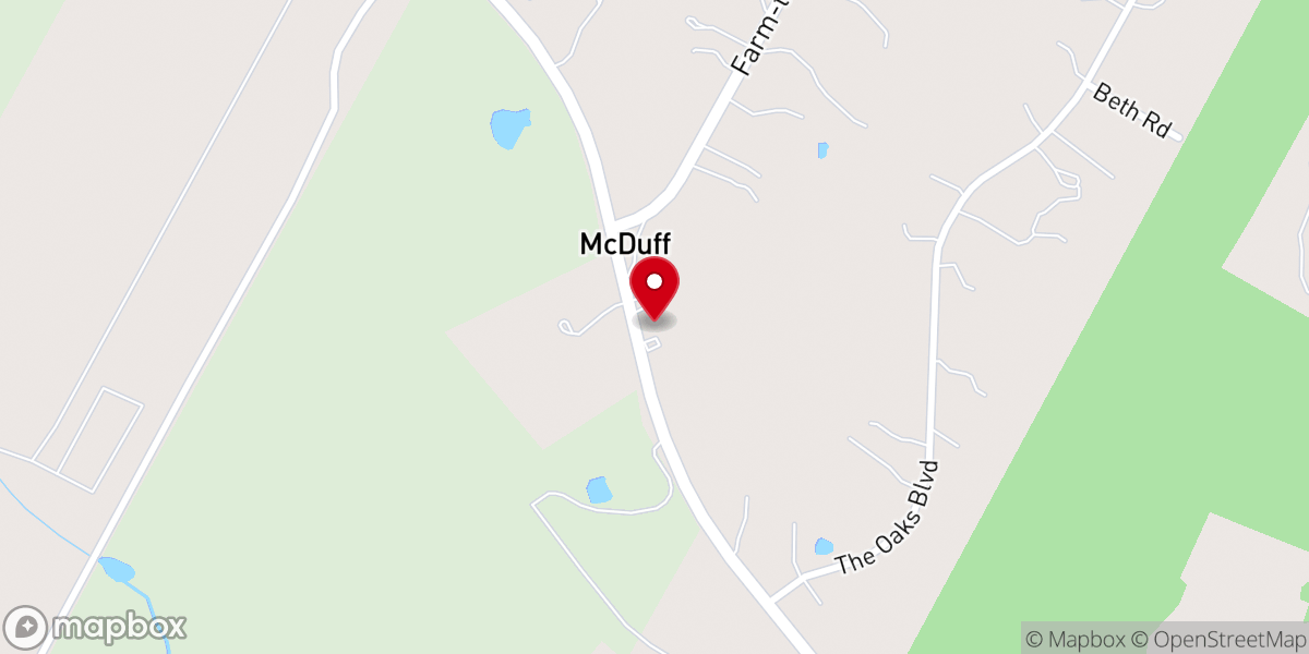 Map showing location of Cedar Valley Baptist Church