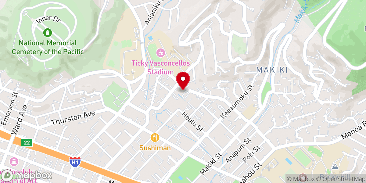 Map showing location of Central Baptist Church