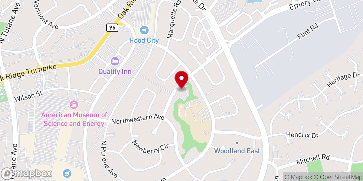 Map showing location of Grace Lutheran Church Food Pantry