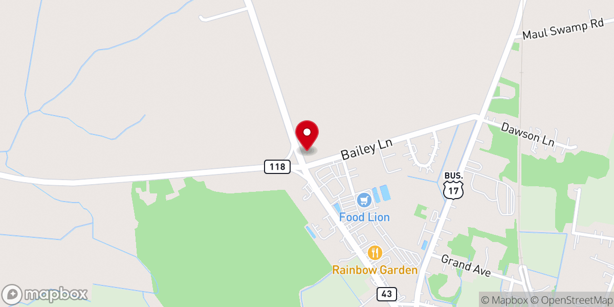 Map showing location of Burning Bush United Holy Church