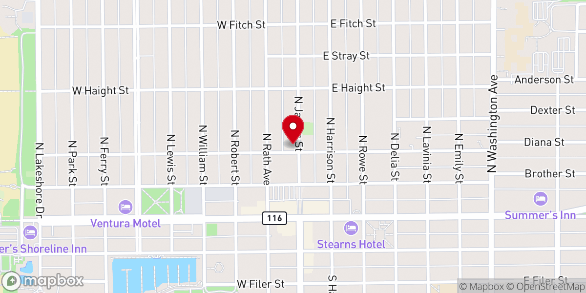 Map showing location of Grace Episcopal Church