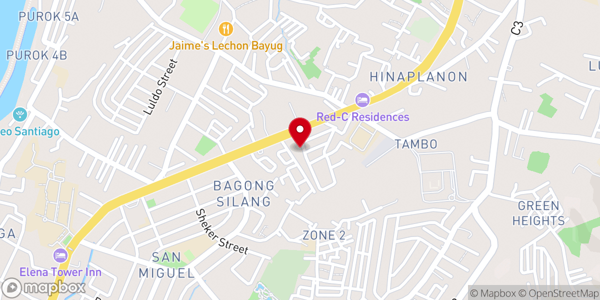 Map showing location of Bible Christian Fellowship Iligan Ministry