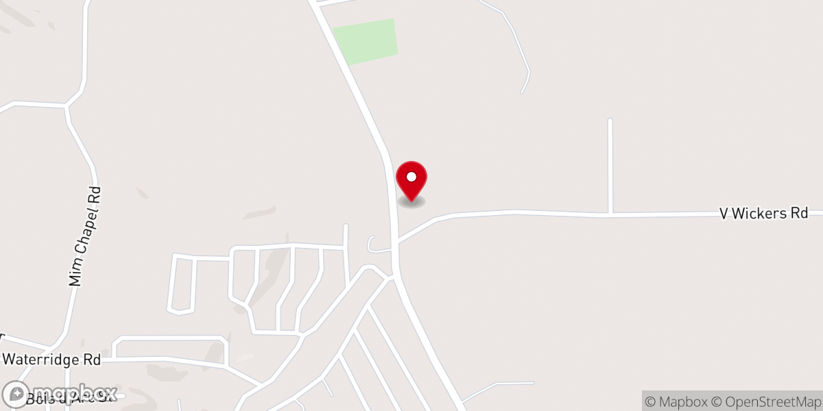 Map showing location of Mim's Chapel Church of Christ