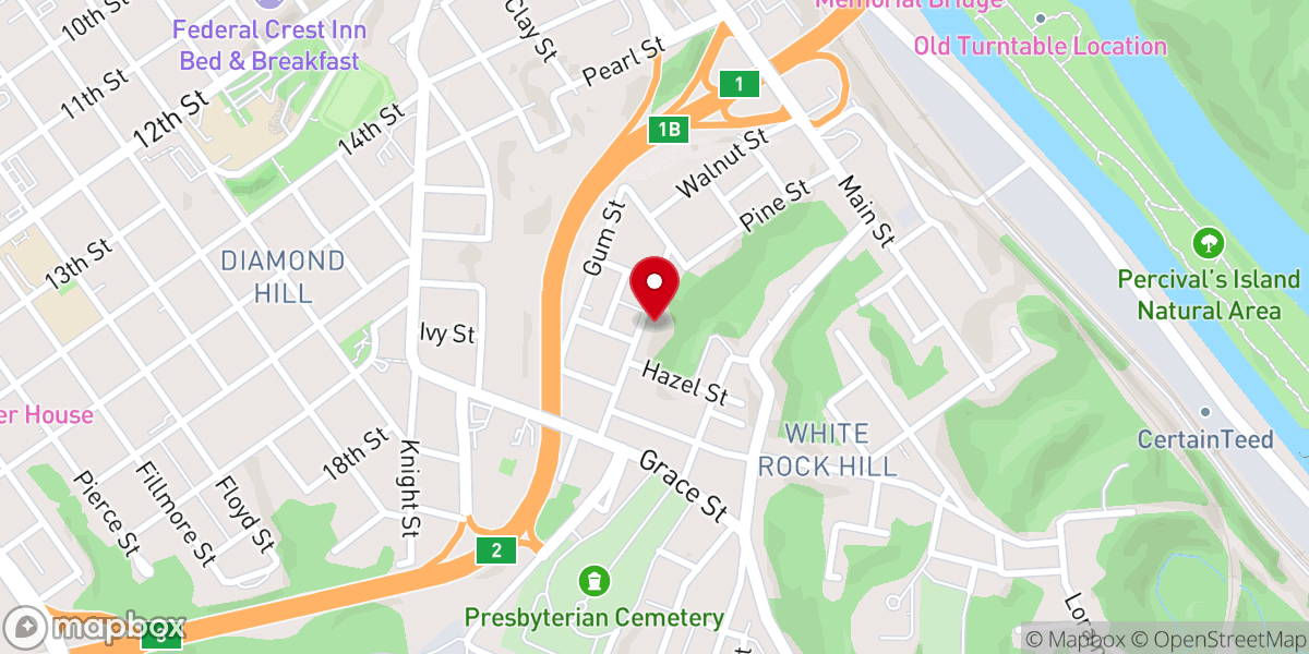 Map showing location of Rescue Mission Non-Denominated Church