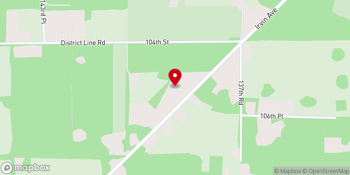 Map showing location of Victory Baptist Church
