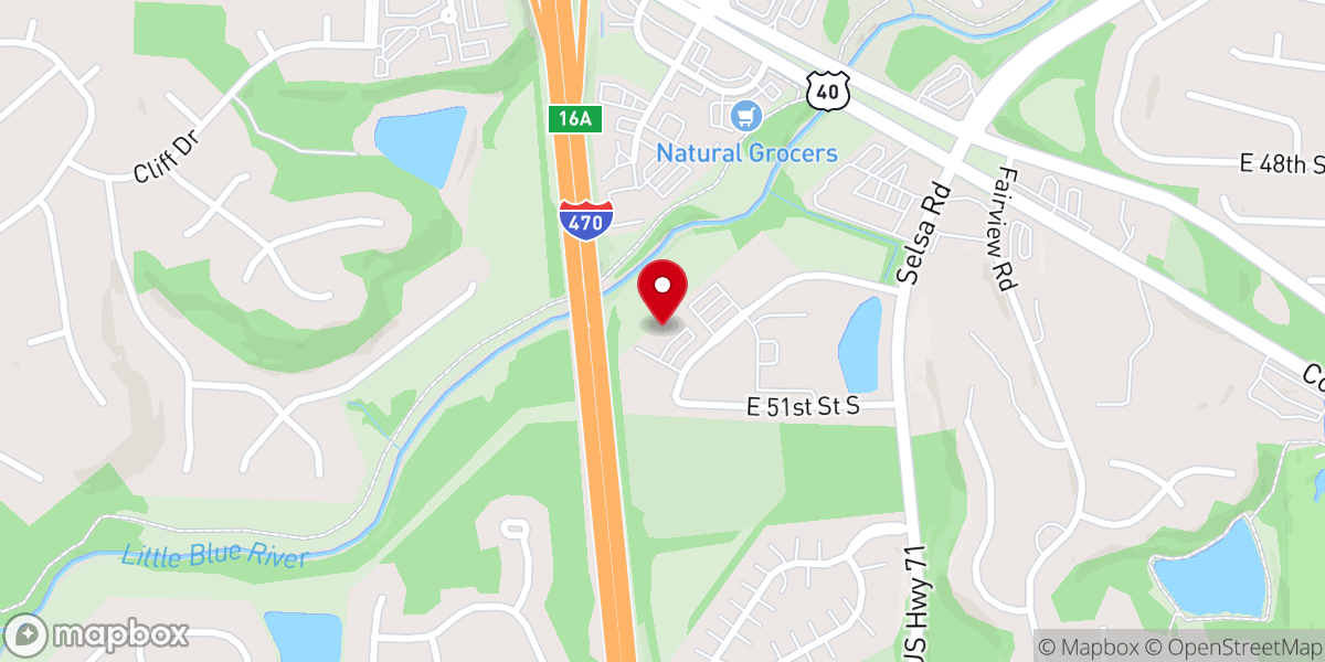 Map showing location of Epic Church