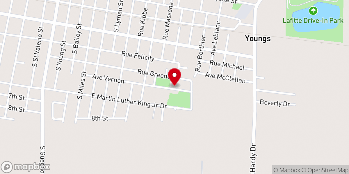 Map showing location of Greater Rose Hill Baptist Church