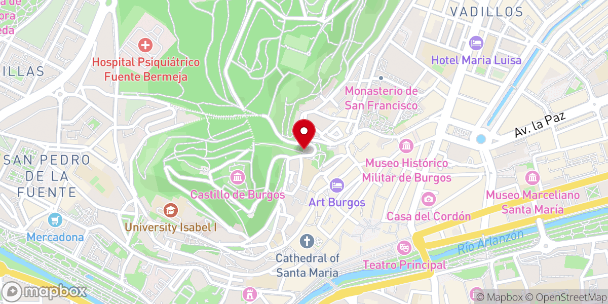 Map showing location of Arco de San Esteban