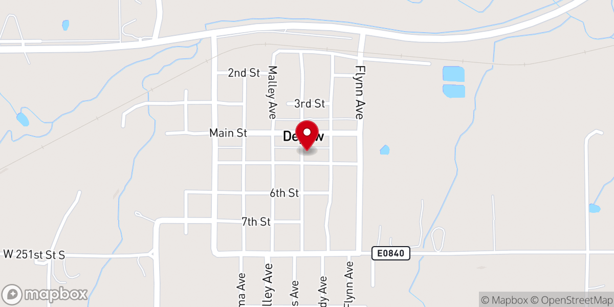 Map showing location of Depew Church Of Christ