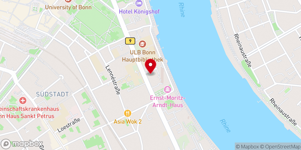 Map showing location of Arbeitsgemeinschaft christlicher Kirchen in Bonn