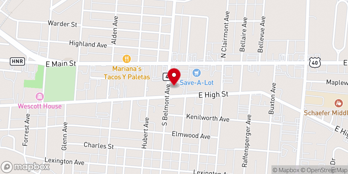 Map showing location of First United Church of Christ