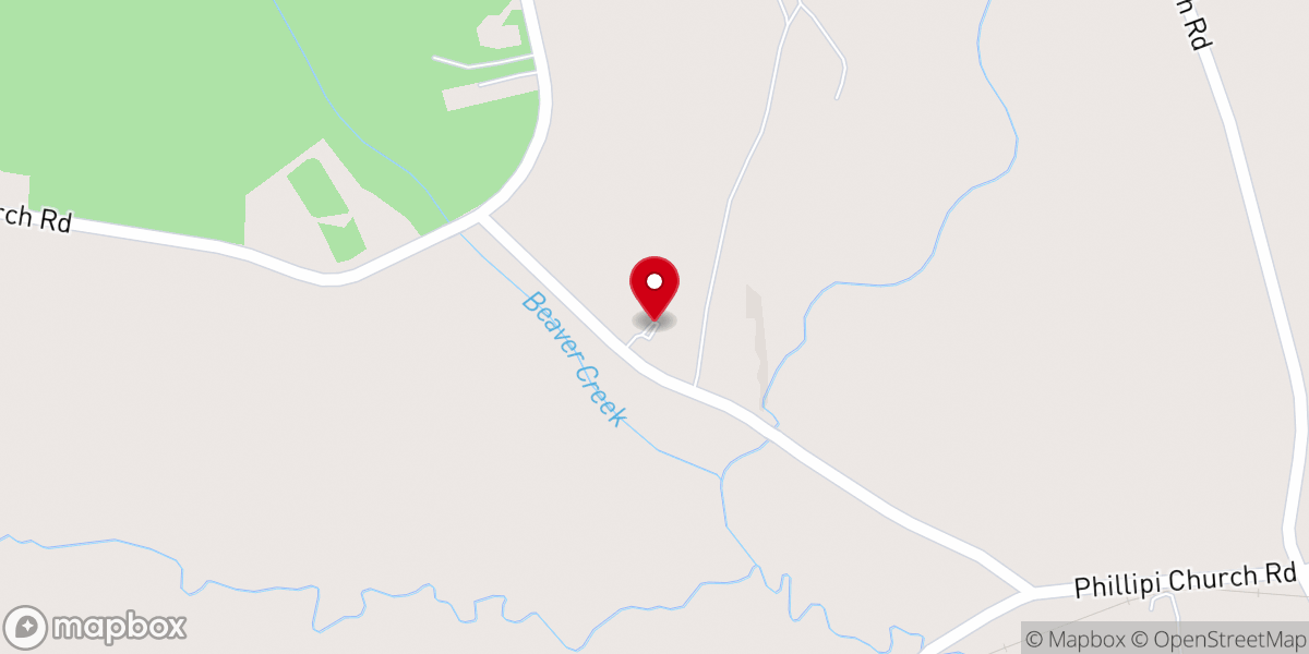 Map showing location of Grace Baptist Church