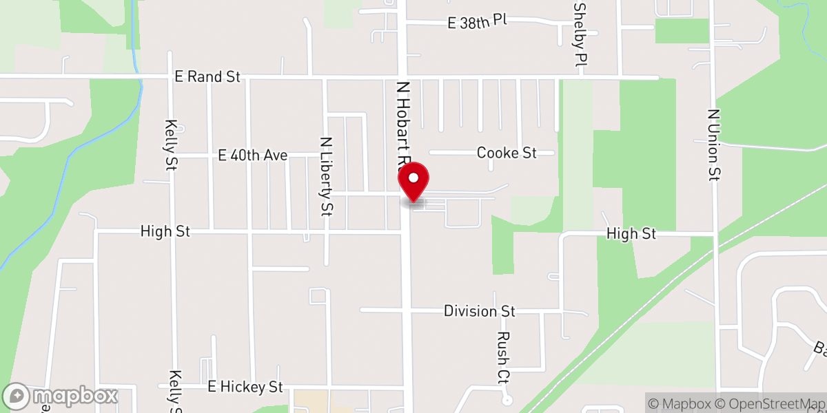 Map showing location of Jubilee Worship Center