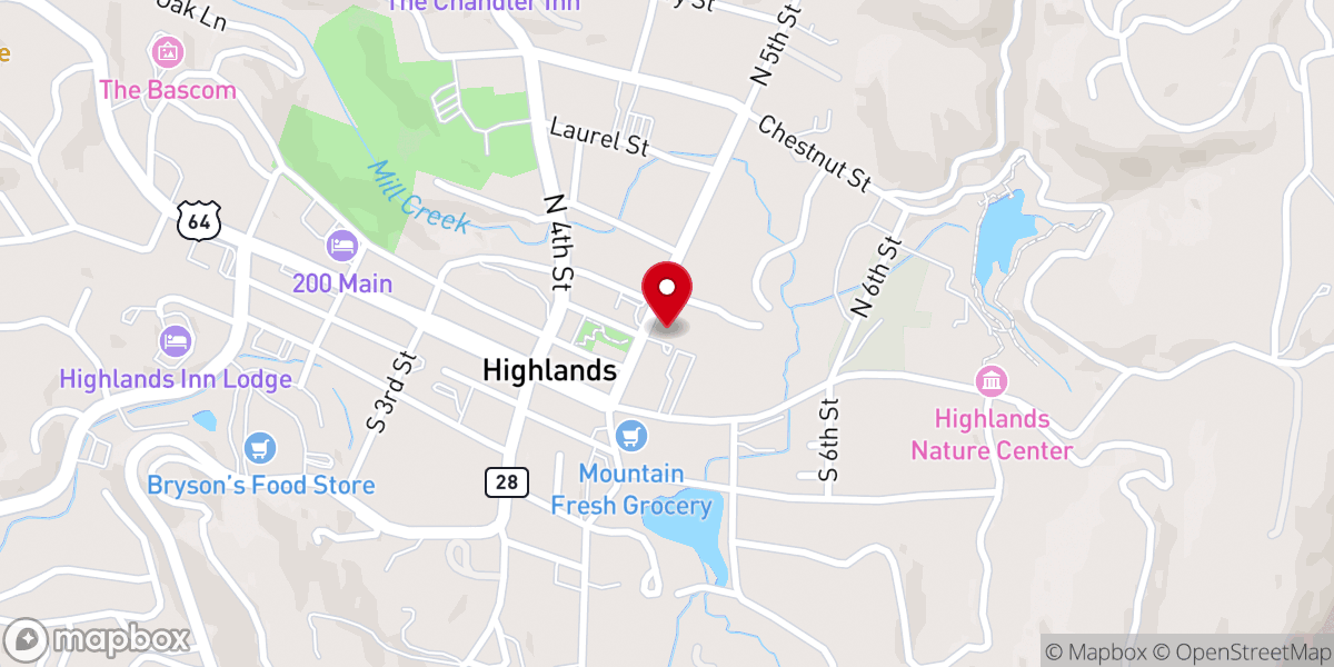 Map showing location of Our Lady of the Mountains Catholic Church